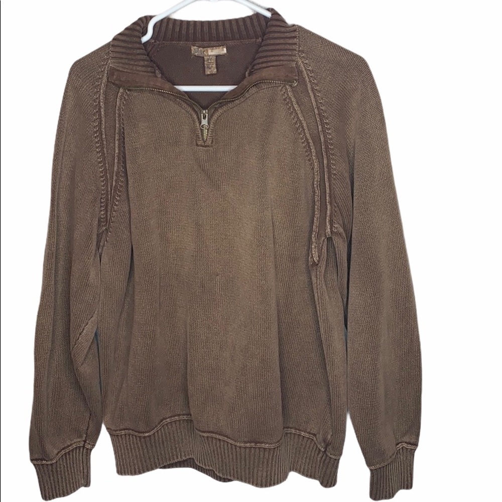 Brown half zip sweater